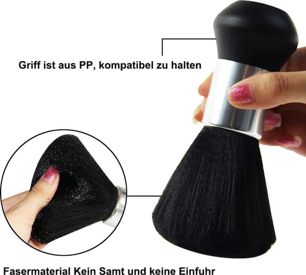 Frisørsalon hårklippekappe, sort barberkappe med halsbørste