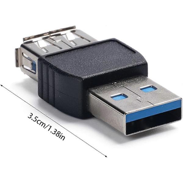USB 3.0 Han til Hun Adapter 5Gbps Forlængerkabel til Laptop, Harddisk, Printer, Kamera