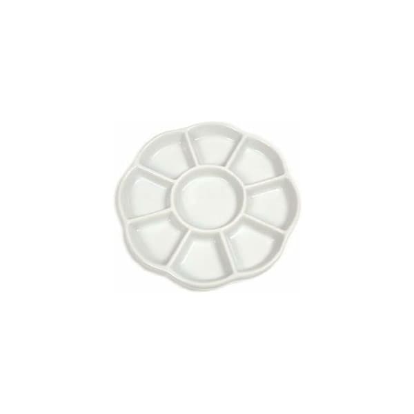 Plastblomformad färgpalett för blandning - Vit (2-pack)