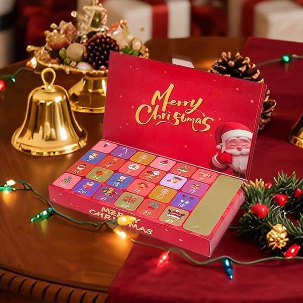 Julekrystallgraving Adventskalender - 24 Samleobjekter av Rå Edelstenskrystaller