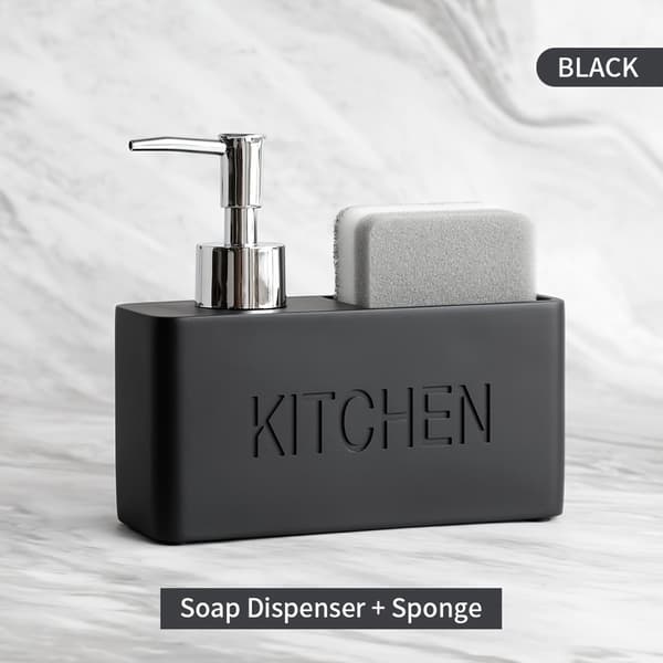 Kjøkkensåpedispenser, multifunksjonell vaskemiddeldispenser black