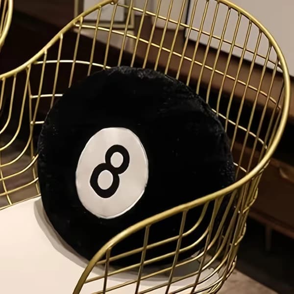 Sort Billard 8-Ball Plys Pude 35cm