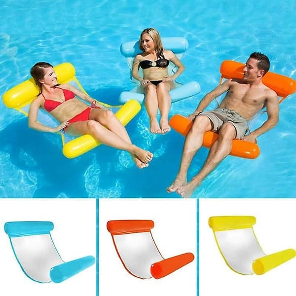 Sammenklappelig oppustelig madras til swimmingpool Gul