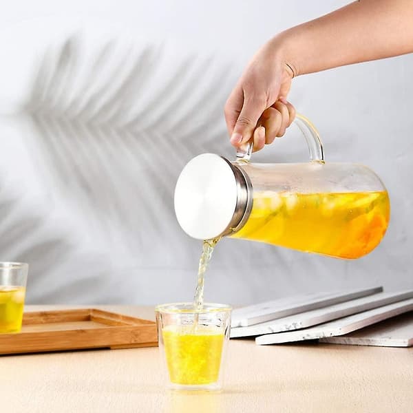 Stor Glaskande til Kold Te og Karaffel Kompatibel med Te, Kaffe og Lemonade