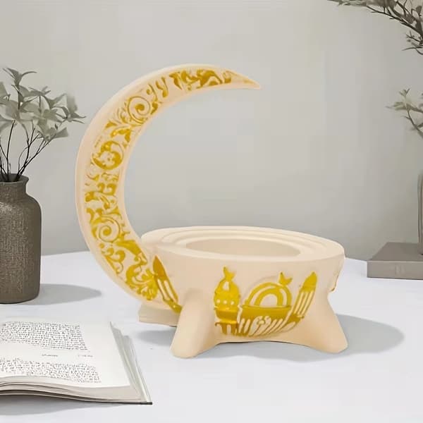 Halvmåneformede lysestaker er egnet for Eid al-Fitr; lange lysestaker 1PC