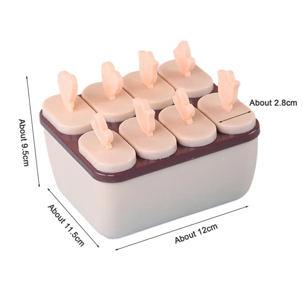 Pakke med 4 isforme med 32 gitter, ispindeform, isforme, ispindeforme, genanvendelige isterningforme, 4 farver