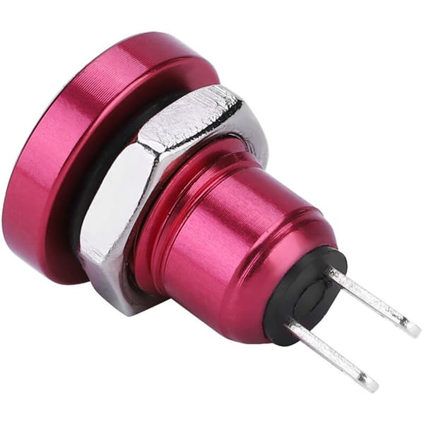1A 24V 8mm Mini Vanntett Bil Momentan Trykknapp Strømbryter Sinklegering