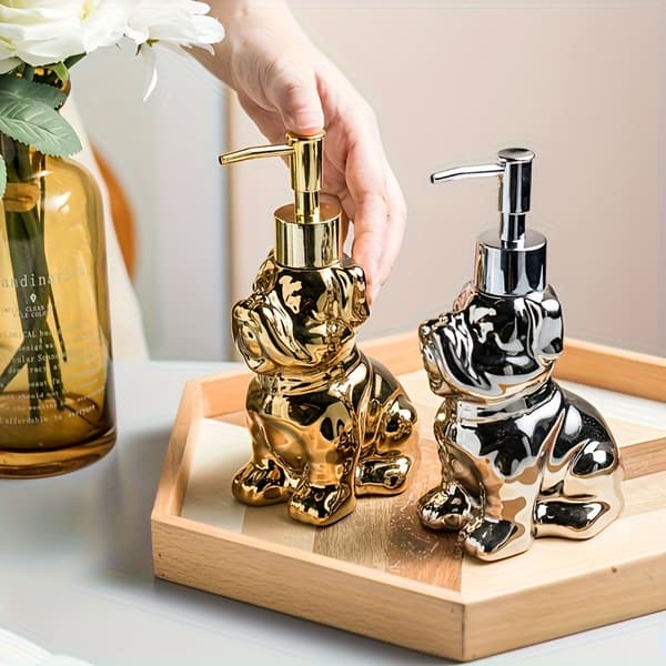 268 g Elegant og delikat hundeformet sæbedispenser 2pc