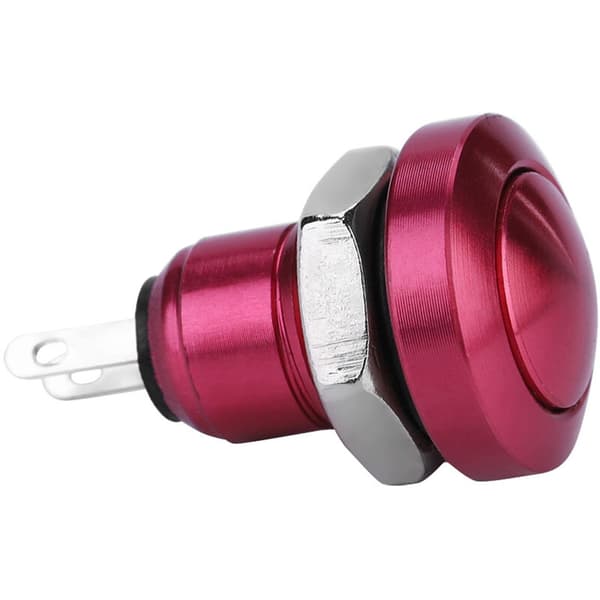 1A 24V 8mm Mini Vanntett Bil Momentan Trykknapp Strømbryter Sinklegering