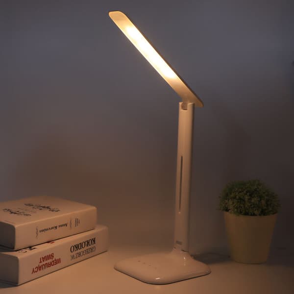 LED-bordlampe dimbar USB-ladeport 5 lysmoduser lesebordlampe