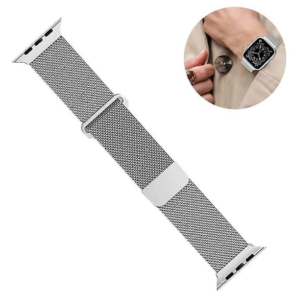 Magnetisk Apple Watch-rem - Sølv 42/44/45mm