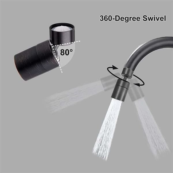Vandhane Luftblander Luftblander 360 Graders Roterende 2 Tilstande 22mm Indvendigt Gevind Adapter (Sort)