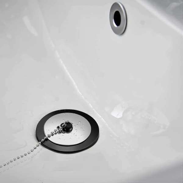Andet vasktilbehør 2 stk. afløbsprop med metalkuglekæde badeværelsesafløbspropper Scrollsqy