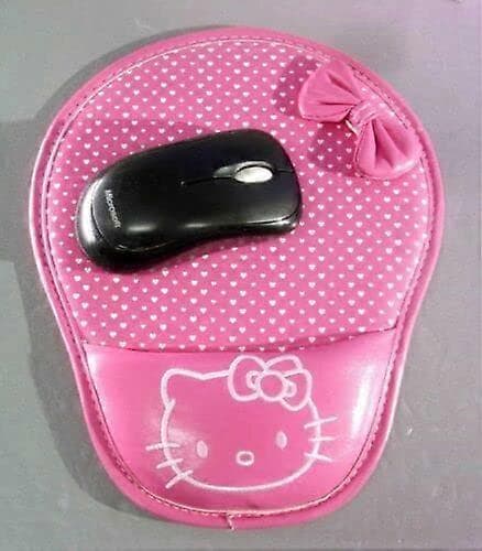 Handledsskyddad datormusmatta i PU-läder (Rosa)