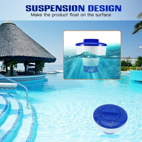 Flydende diffuser til swimmingpools og spabade, flydende klordiffuser/dispenser til tilsætning af klor