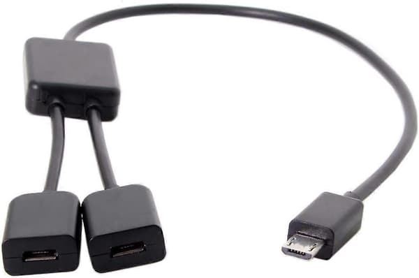 Micro USB til Dual Ports Micro USB Hunn Hub Kabel For Laptop PC Mus Flash Disk 1Til2 Port
