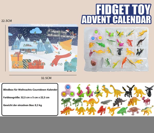 24-delt DIY Julekalender Blindboks, Håndriv Nedtelling Leke Gave