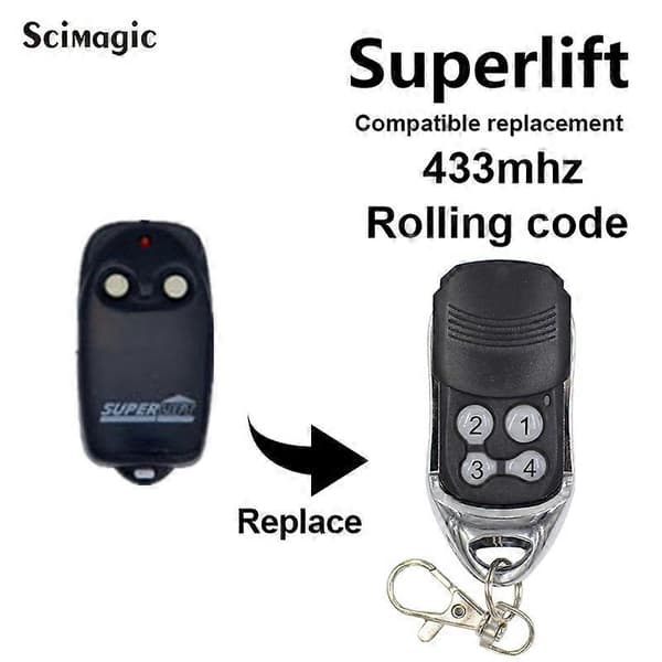 Superlift Garasjeport Fjernkontroll Erstatning 433mhz Portåpner Rullende Kode