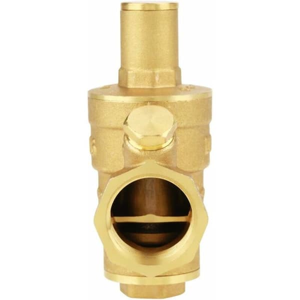 Vattenregulator i mässing, DN20 Justerbar vattenregulator med tryckmätare