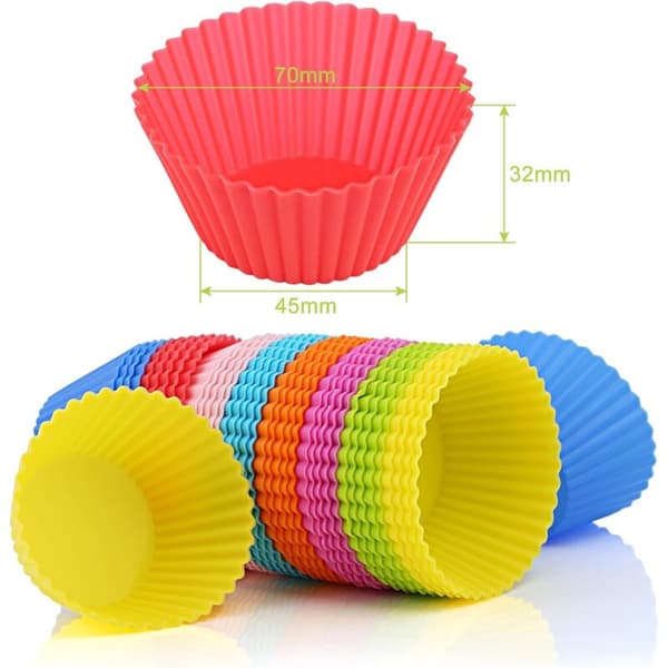 40 Muffinforme Genanvendelige Non-Stick Silikone Bageforme til Pyntning af Cupcakes og Kager