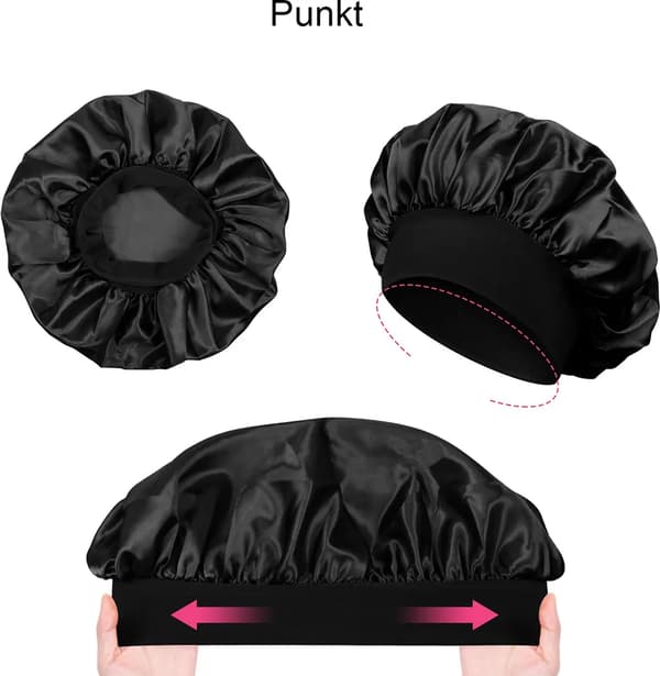 2 stycken sovmössa satin bonnet huvudskydd sovmössa med elastiskt band