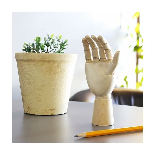 Realistisk ledad skyltdocka i trä - 18 cm - Höger hand