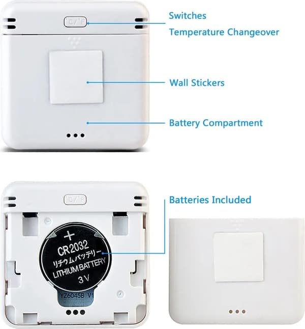Mini digitalt termometer hygrometer indendørs 6 stk, rumtermometer rumtermometer temperatur- og fugtighedsmåler