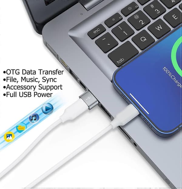 USB C - USB-sovitin, 10 kpl, USB 3.0 Type A - Type C, nopea tiedonsiirto, musta