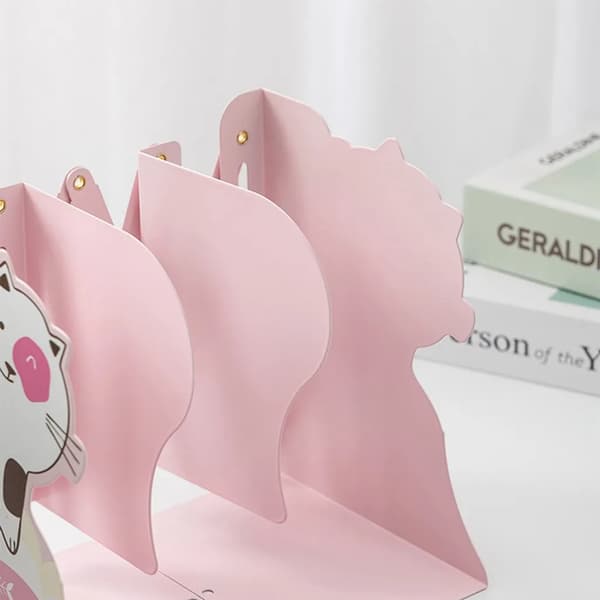 Bokstöd, Justerbart Bokstöd, Bokstöd för Skrivbord (Rosa Kanin)
