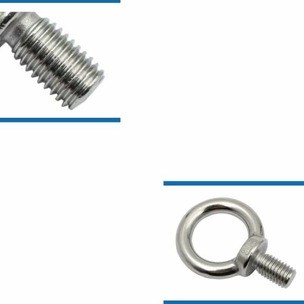 10 stk. M8 øjebolte i rustfrit stål, rustfri øjebolte, runde øjebolte, runde øjebolte, øjebolte, 304 rustfrit stål, ikke let at korrodere.