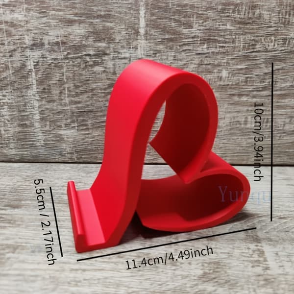 En hjerteformet telefonholder, en 3D-printet universalhånd 1pc