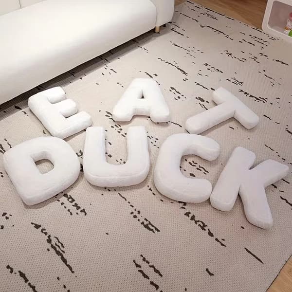 Kreativ Vit DIY Bokstavskudde E(40CM)