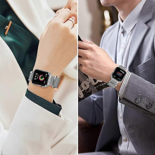Magnetisk Apple Watch-rem - Sølv 42/44/45mm