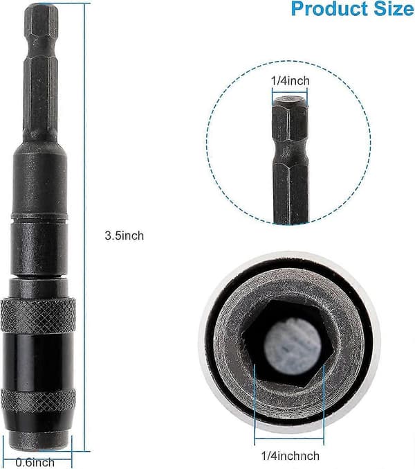 2 stk Magnetisk Bittholder, 20 Grader Hex Schaft Magnetiske Skrutrekkerbiter