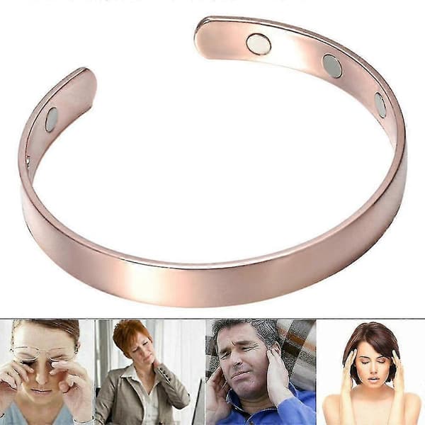 Magnetisk Kobberarmbånd Helbredende Bio Terapi Arthritis Armring Smertelindring