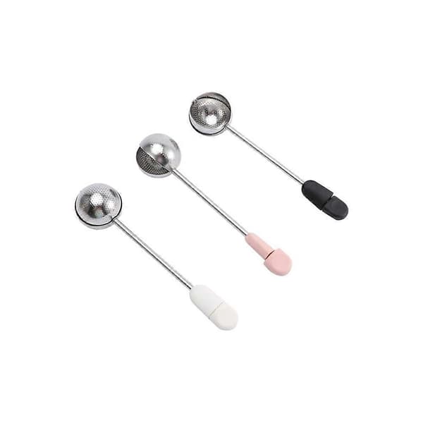 3 stk. te-infuser i rustfrit stål, genanvendelig kugle, krydderi te-udstyr filterværktøj til løs te