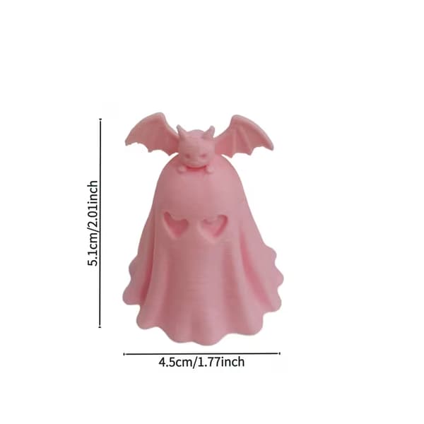 Søt rosa flaggermusspøkelsesstatue 1pc