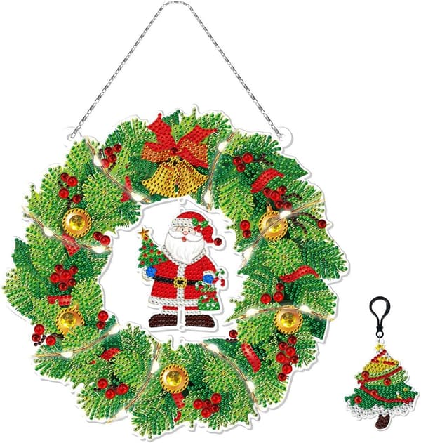 5D Diamantmaleri Julepynt DIY Diamantmaleri Bildesett