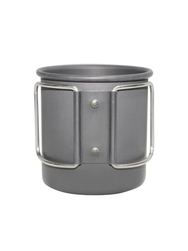 300 ml Campingvattenkopp, Bärbar Vikbar Aluminiumkopp för Utomhusbruk, för Camping Picknick Vandring (Mörkgrå)