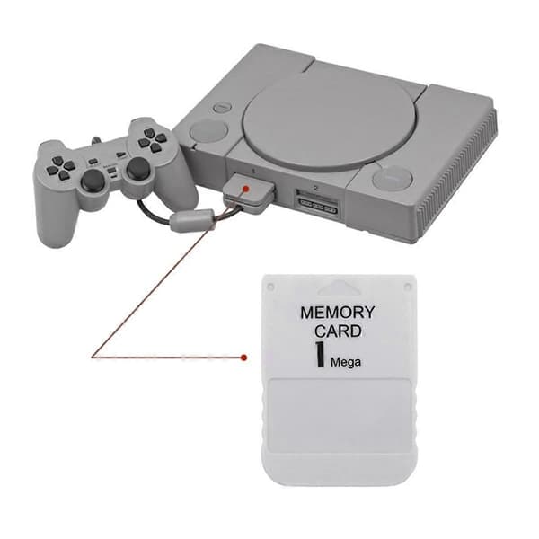 1 MB Mega Memory Card til PS1 PS One til Playstation 1 Spillekonsol Gem Spildata Gemmefremgang