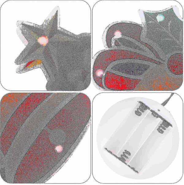 Julepynt Lys 3 Stykker Led Hengevindu Lys