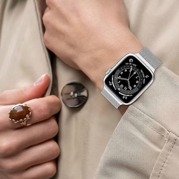 Magnetiskt Apple Watch-armband - Silver 42/44/45mm