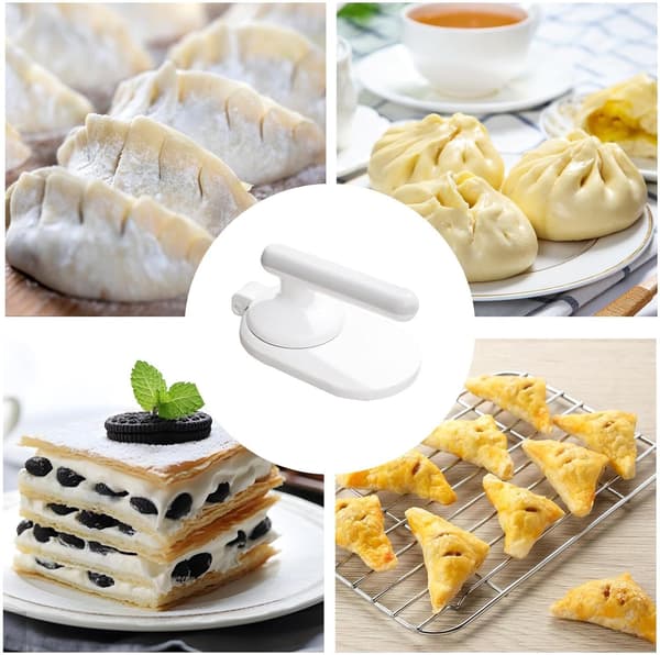 Dumplingforme, der bruges til dumplingindpakning, dejindpakning og tærtetryk. White