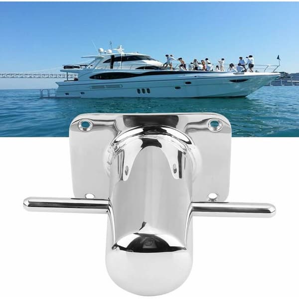 Rustfrit stål båd Samson Post Cross Pullert Fortøjningsbit til Marine Yacht 120mm 90mm