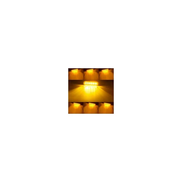 4 køretøjsnødblinklys Lastbilnødblinklys Strobelys LED gule lys 4 stk.