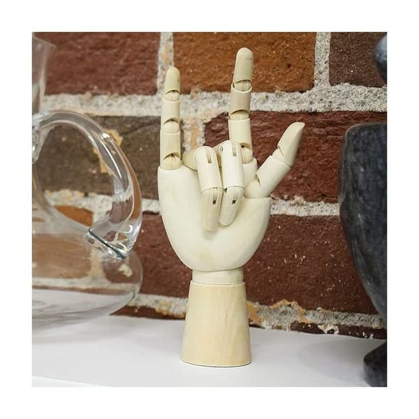 Realistisk ledad skyltdocka i trä - 18 cm - Höger hand