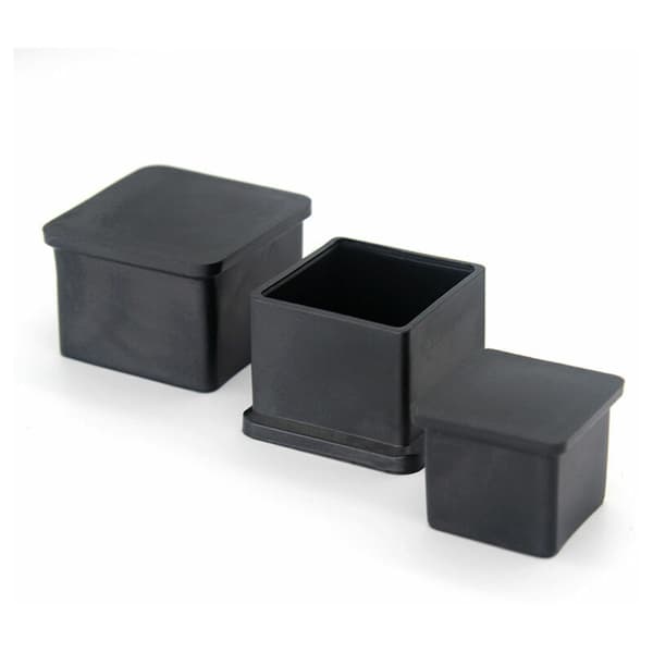 Firkantede gummiendestykker - 30 mm - for stoler, bord, møbelben