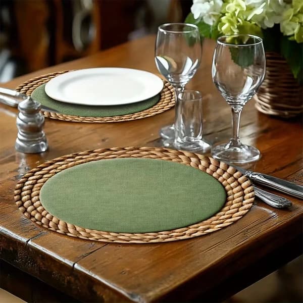 Fire elegante runde bordbrikker 4PC