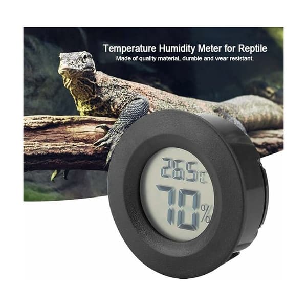 Digital termometer hygrometer för reptiler och amfibier Digital reptiltermometer Digital hygrometer för reptiler (svart)