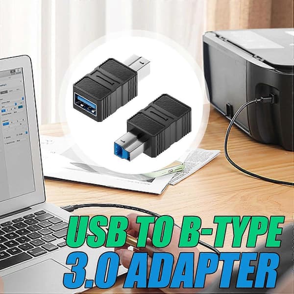 USB Printer Adapter USBA Hun Til USBB Han 3.0 Printer Connector Computer Laptop Scanner Harddisk Dataoverførsel